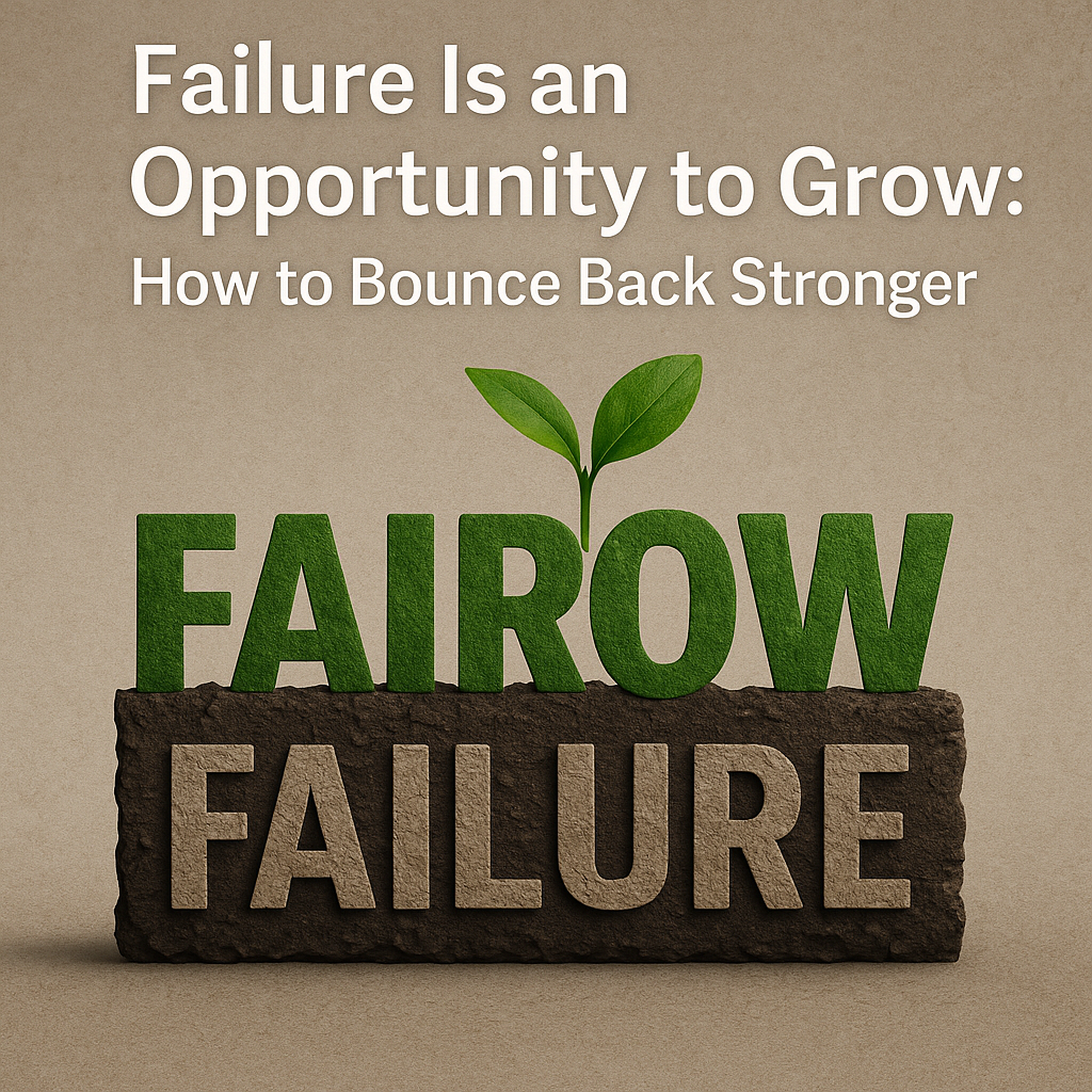 Failure is an Opportunity to Grow: How to Bounce Back Stronger